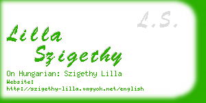 lilla szigethy business card